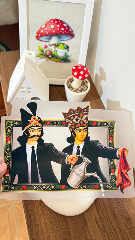 برچسب حرارتی مخصوص لباس طرح شاه ایرانی