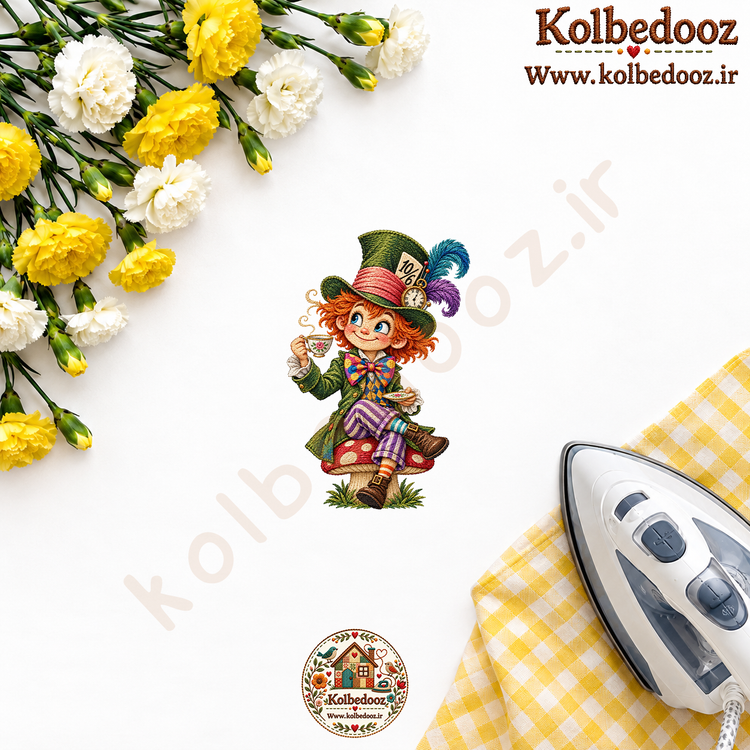 برچسب حرارتی مخصوص لباس طرح سه بعدی پسر کلاه دوز