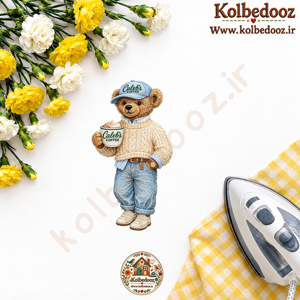 برچسب حرارتی مخصوص لباس طرح سه بعدی خرس