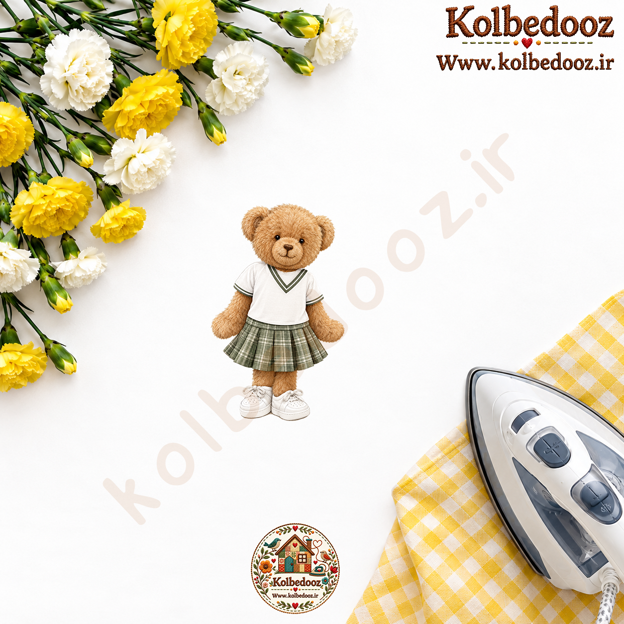 برچسب حرارتی مخصوص لباس طرح سه بعدی خرس