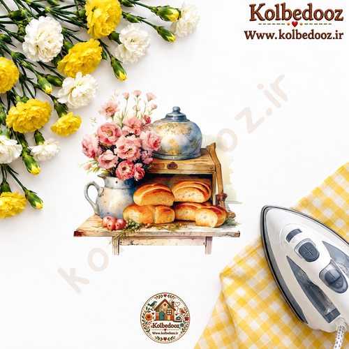 برچسب حرارتی مخصوص پارچه طرح آشپزخانه