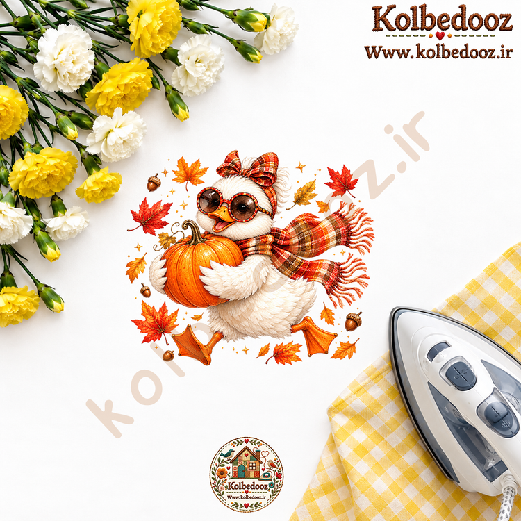 برچسب حرارتی مخصوص لباس طرح پاییزی