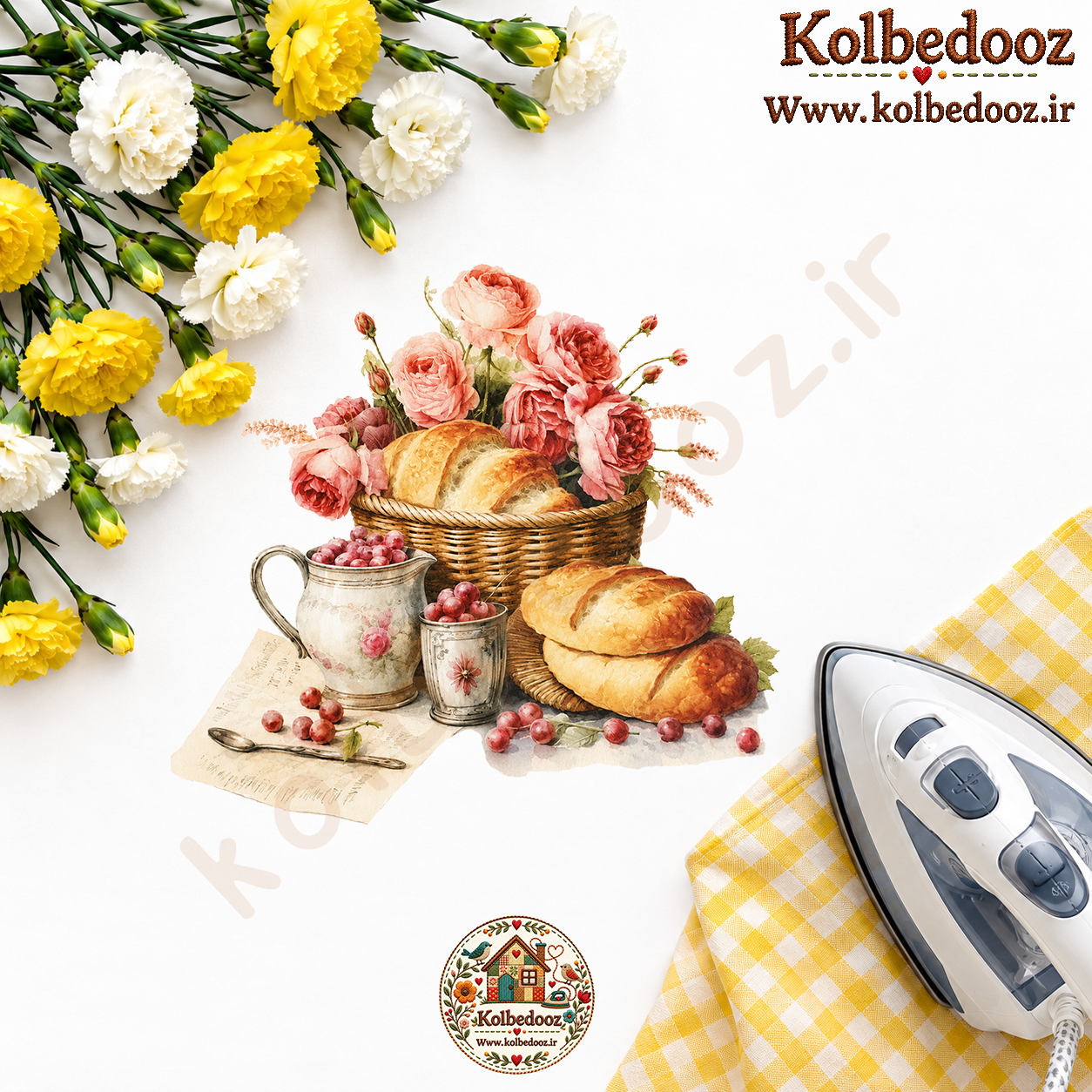 برچسب حرارتی مخصوص لباس طرح آشپزخانه