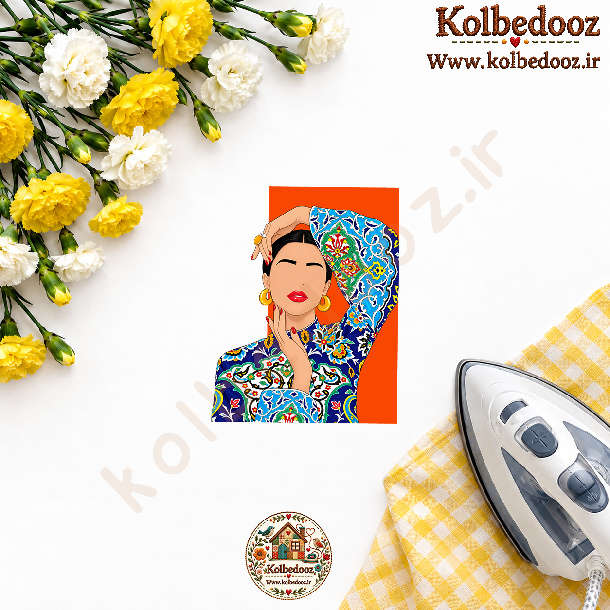 برچسب حرارتی مخصوص لباس طرح ایرانی سنتی