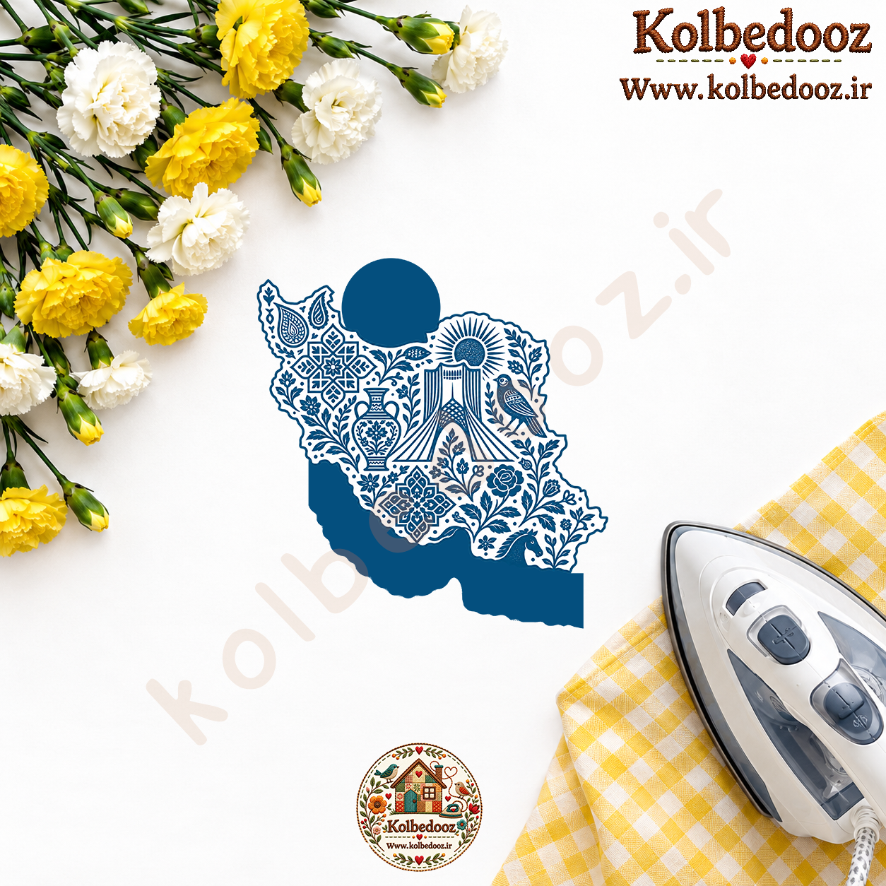 برچسب حرارتی مخصوص لباس طرح نقشه ایران