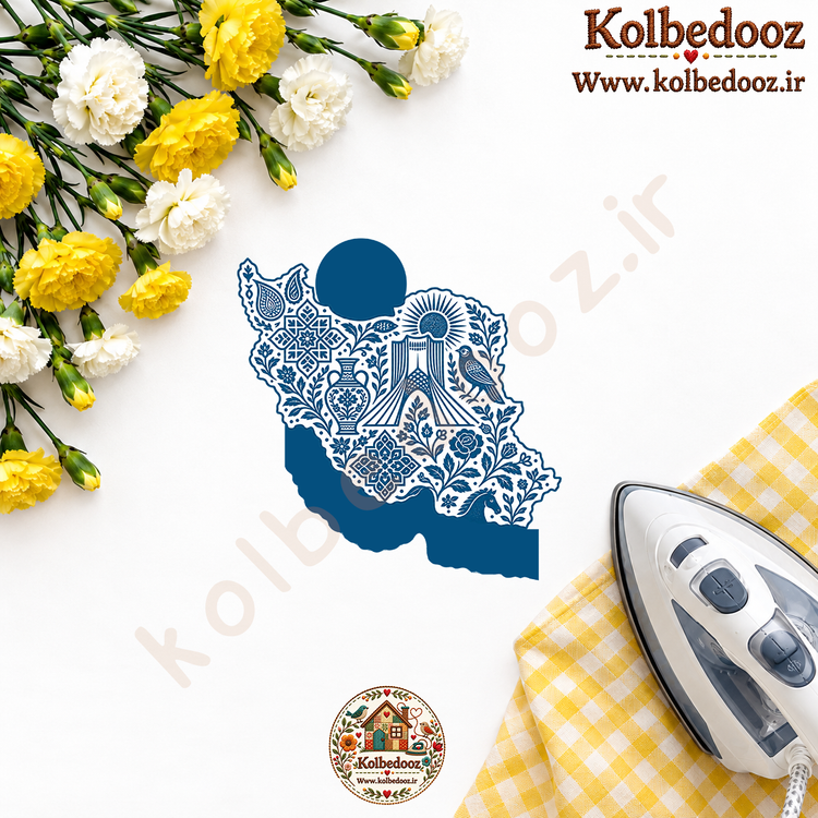 برچسب حرارتی مخصوص لباس طرح نقشه ایران